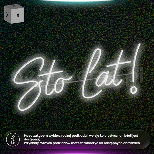 Sto Lat! - neon LED