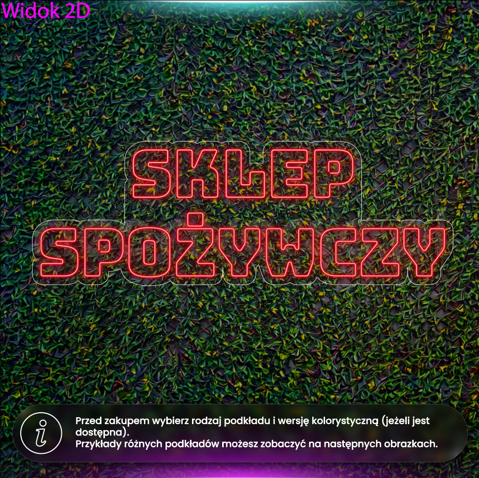 Sklep spożywczy - neon LED