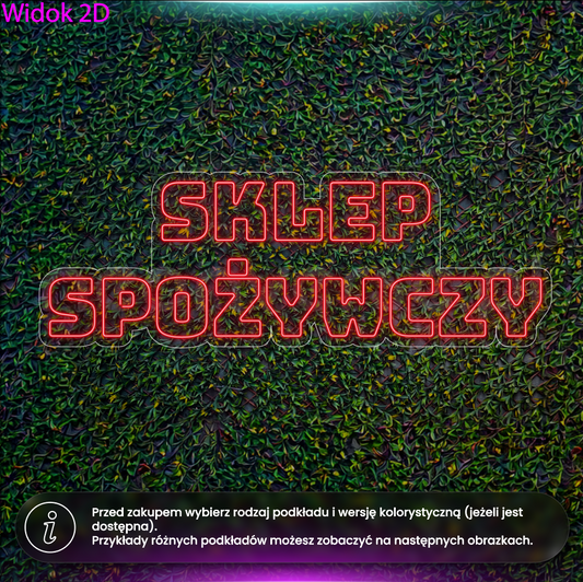 Sklep spożywczy - neon LED