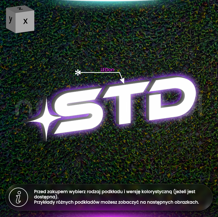 STD - litery HALO ze świecącym frontem