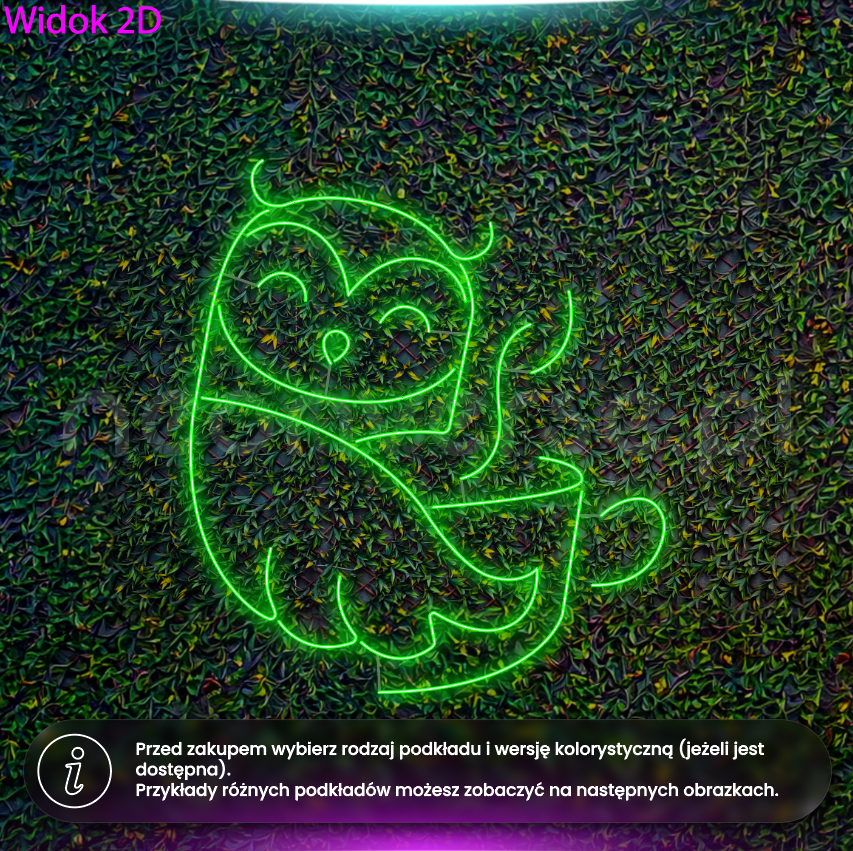 Leśna kryjówka - sygnet - neon LED