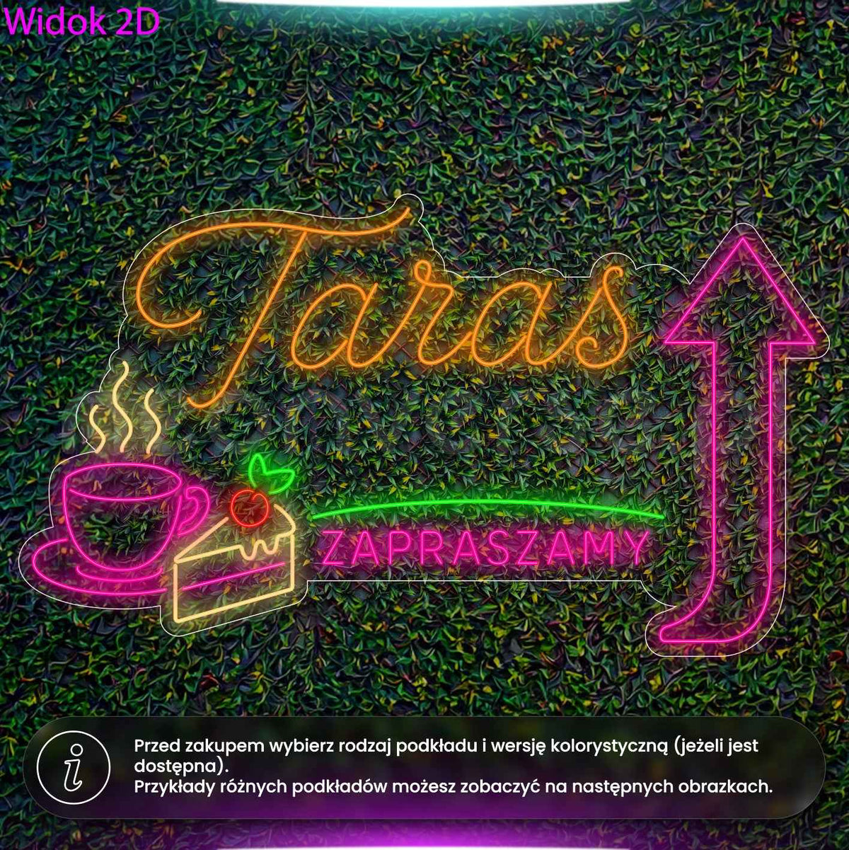Taras dla gości - wariant 3 - neon LED