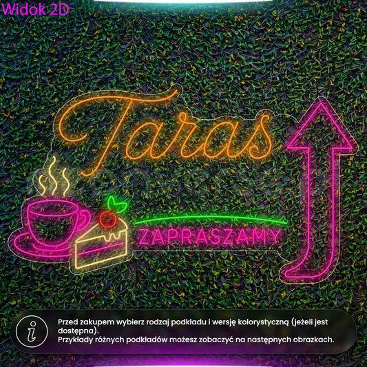 Taras dla gości - wariant 3 - neon LED