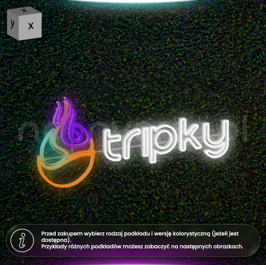 Tripky - neon LED poziomy