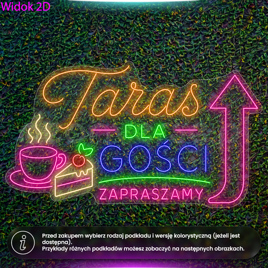 Taras dla gości - wariant 1 - neon LED