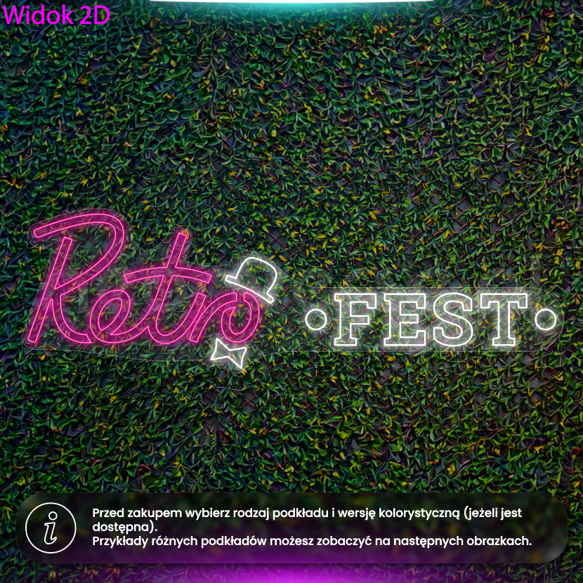 Retro Fest - drugi wariant - neon LED