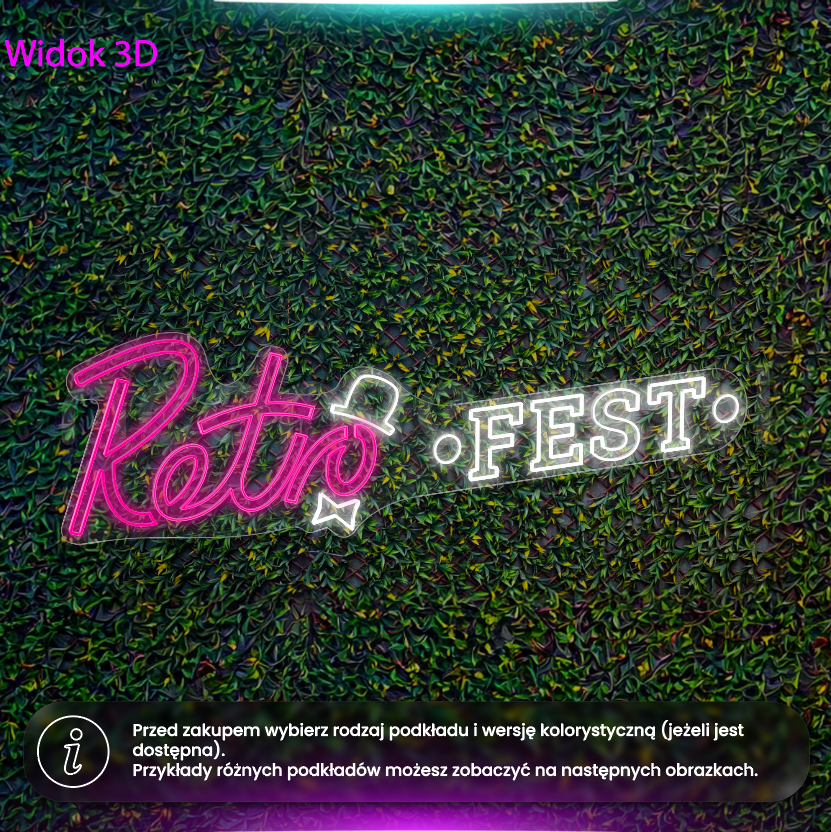 Retro Fest - drugi wariant - neon LED
