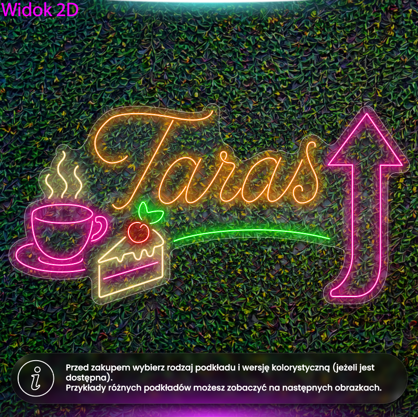 Taras dla gości - wariant 2 - neon LED