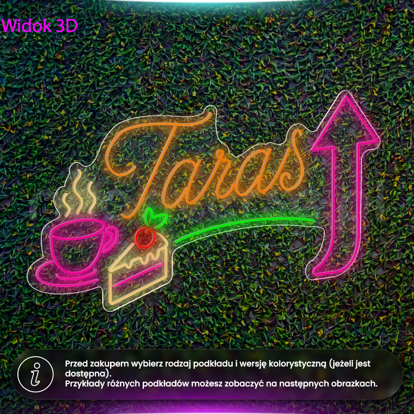 Taras dla gości - wariant 2 - neon LED