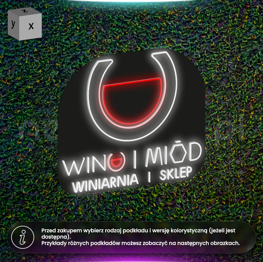 Wino i Miód - neon LED