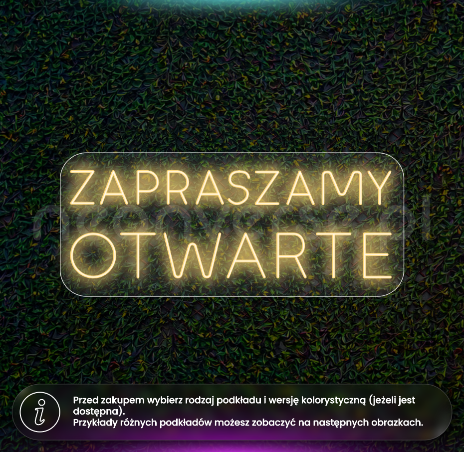 Zapraszamy Otwarte - neon LED